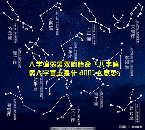 八字偏弱男双胞胎命「八字偏弱八字喜土是什 🐯 么意思」